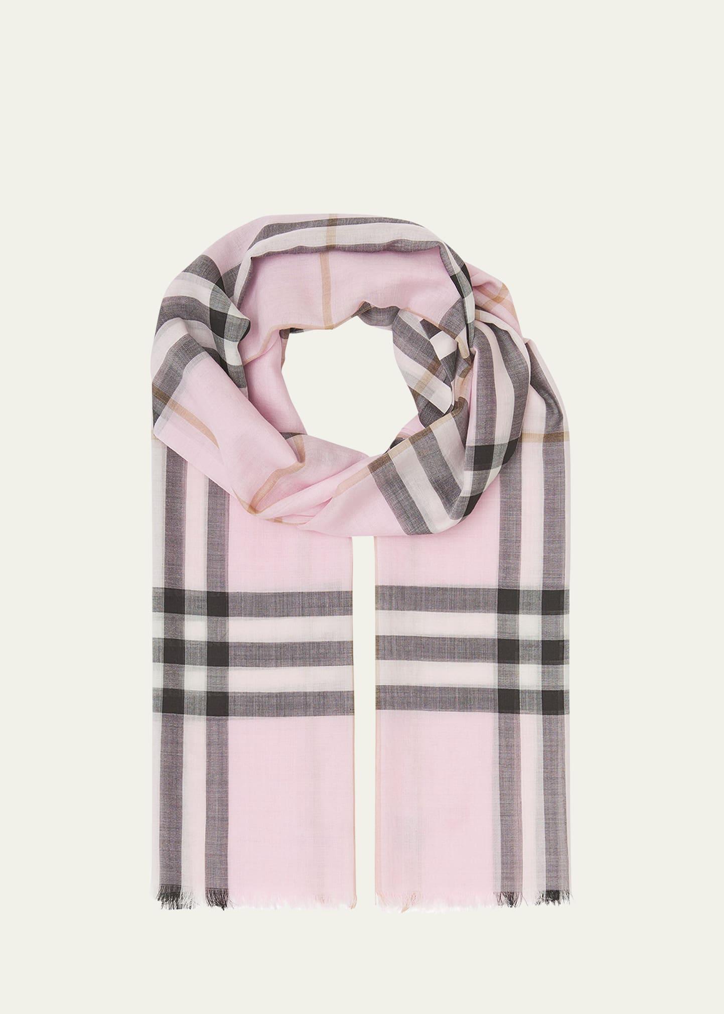 burberry Giant Check Wool & Silk Scarf Product Image