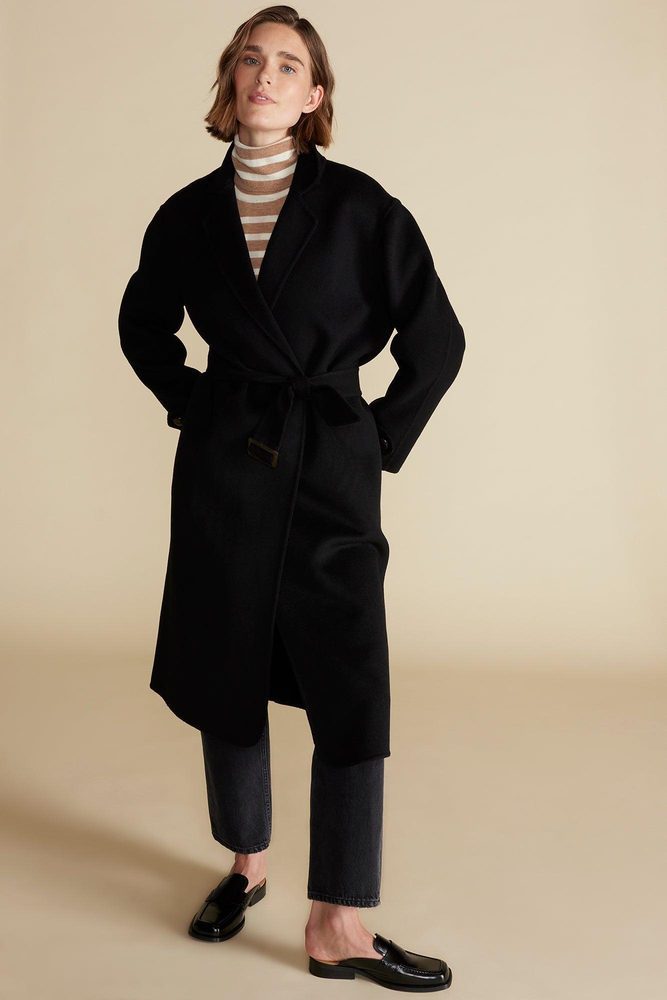 Lya Felted Wool Coat - Black product image