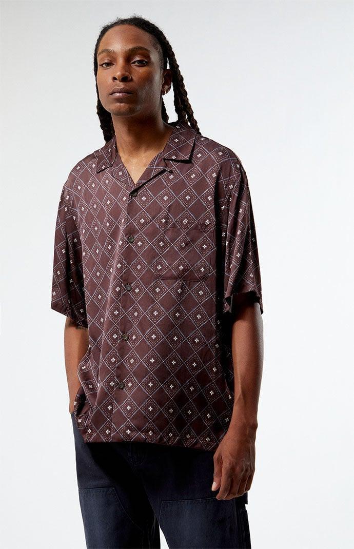 PacSun Mens Satin Oversized Camp Shirtarge Product Image