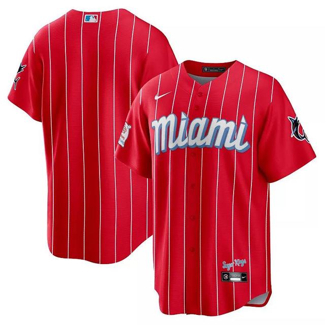 Nike Mens MLB Miami Marlins City Connect Replica Baseball Jersey Product Image