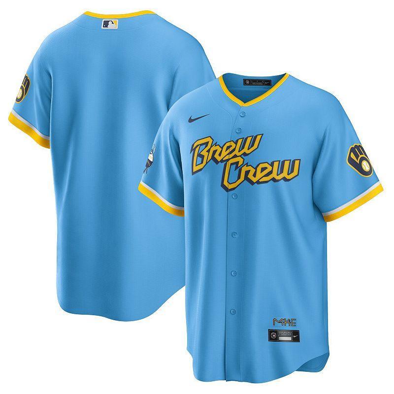 Mens Nike Powder Blue Milwaukee Brewers 2022 City Connect Replica Team Jersey Product Image