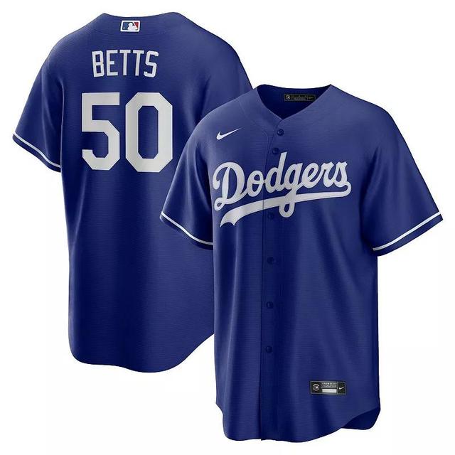 Mens Nike Mookie Betts Royal Los Angeles Dodgers Alternate Replica Player Name Jersey Product Image