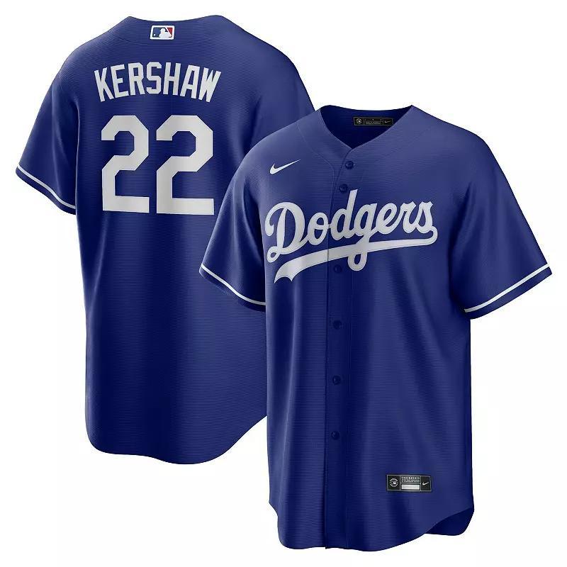 Mens Nike Clayton Kershaw Royal Los Angeles Dodgers Alternate Replica Player Name Jersey Product Image