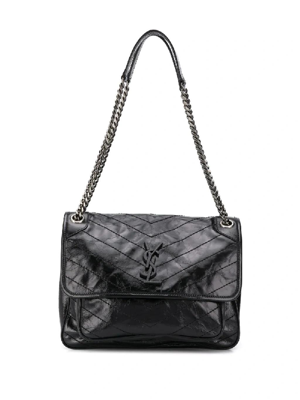 SAINT LAURENT Medium Niki Leather Shoulder Bag In Black Product Image