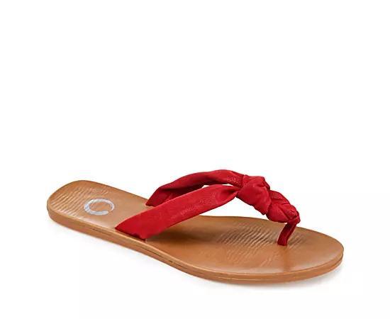 Journee Collection Brindle Womens Thong Sandals Product Image