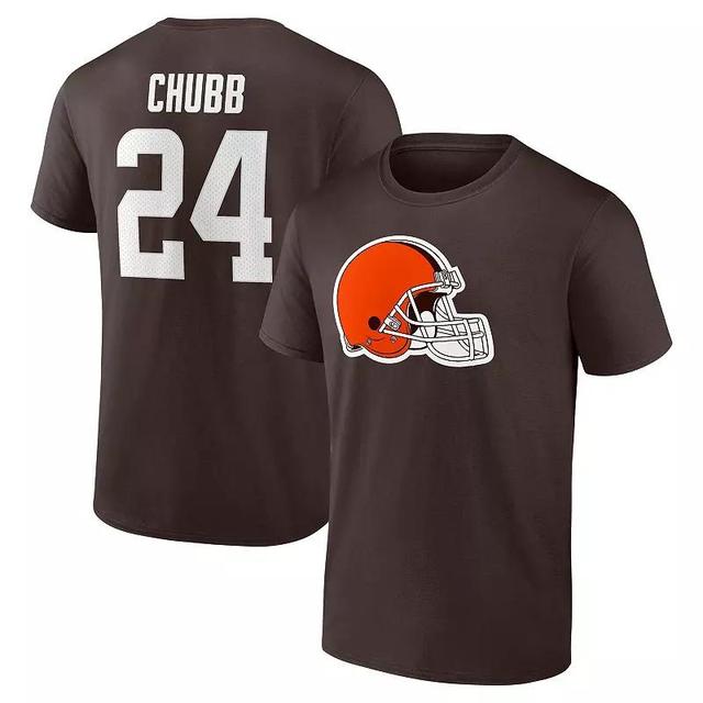 Mens Fanatics Branded Nick Chubb Cleveland s Player Icon Name & Number T-Shirt Product Image