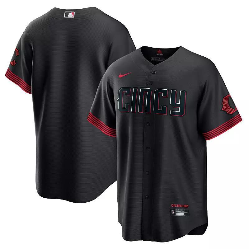 Mens Nike Black Cincinnati Reds 2023 City Connect Replica Jersey - Black Product Image