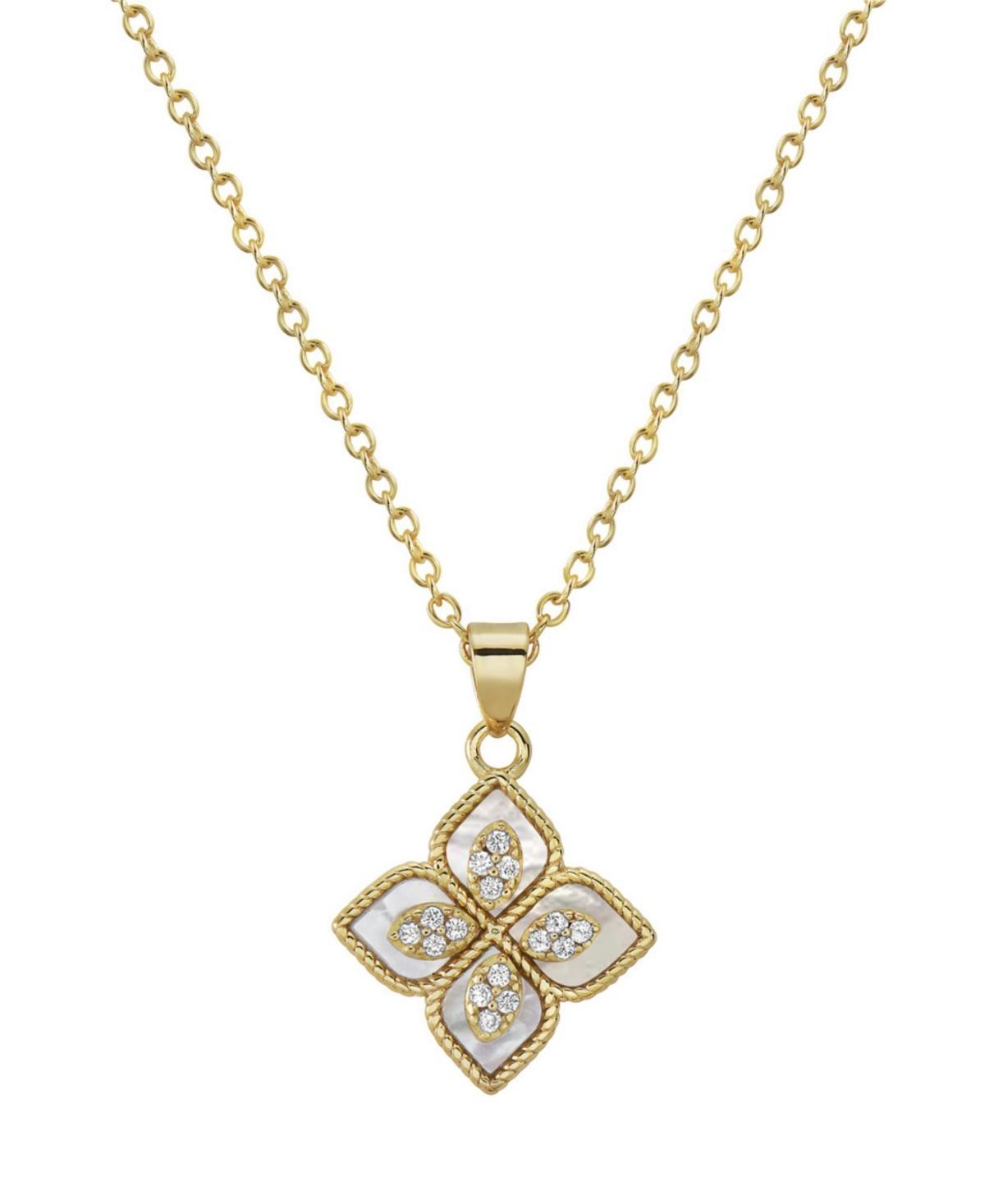 Adornia Renaissance Flower Crystal Pendant Necklace in White at Nordstrom Rack Product Image