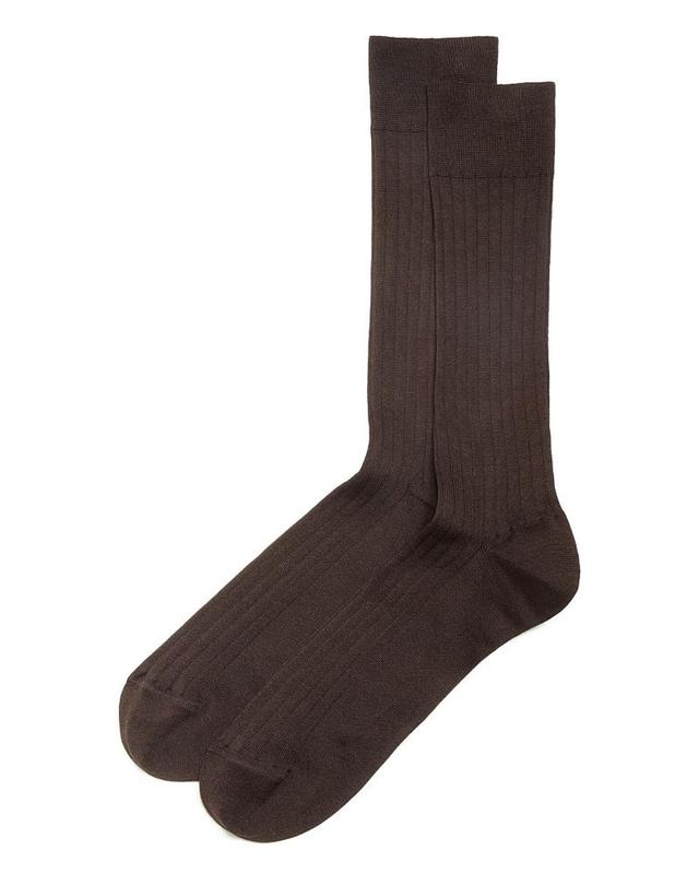 The Mens Store at Bloomingdales Ribbed Cotton Blend Socks - 100% Exclusive Product Image