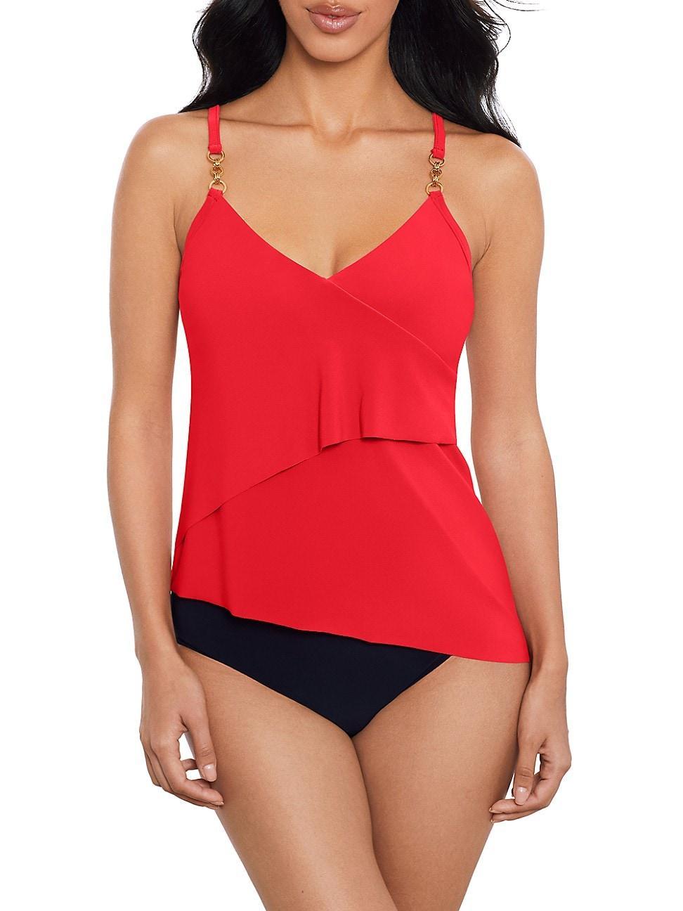 Womens Eliza Chain-LinkTankini Top Product Image