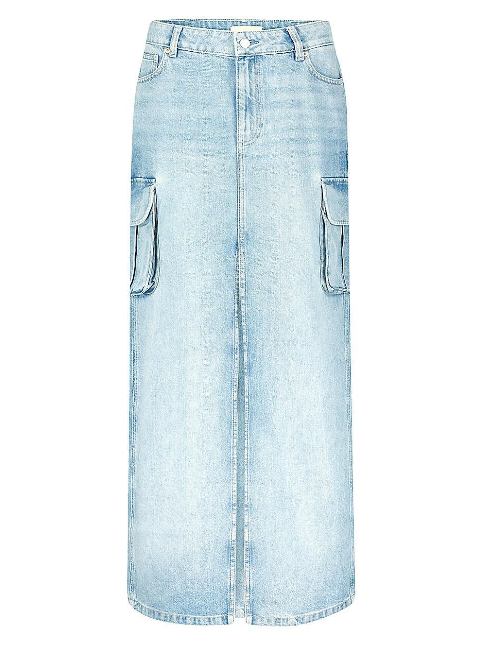 Womens Asra Denim Maxi Skirt Product Image