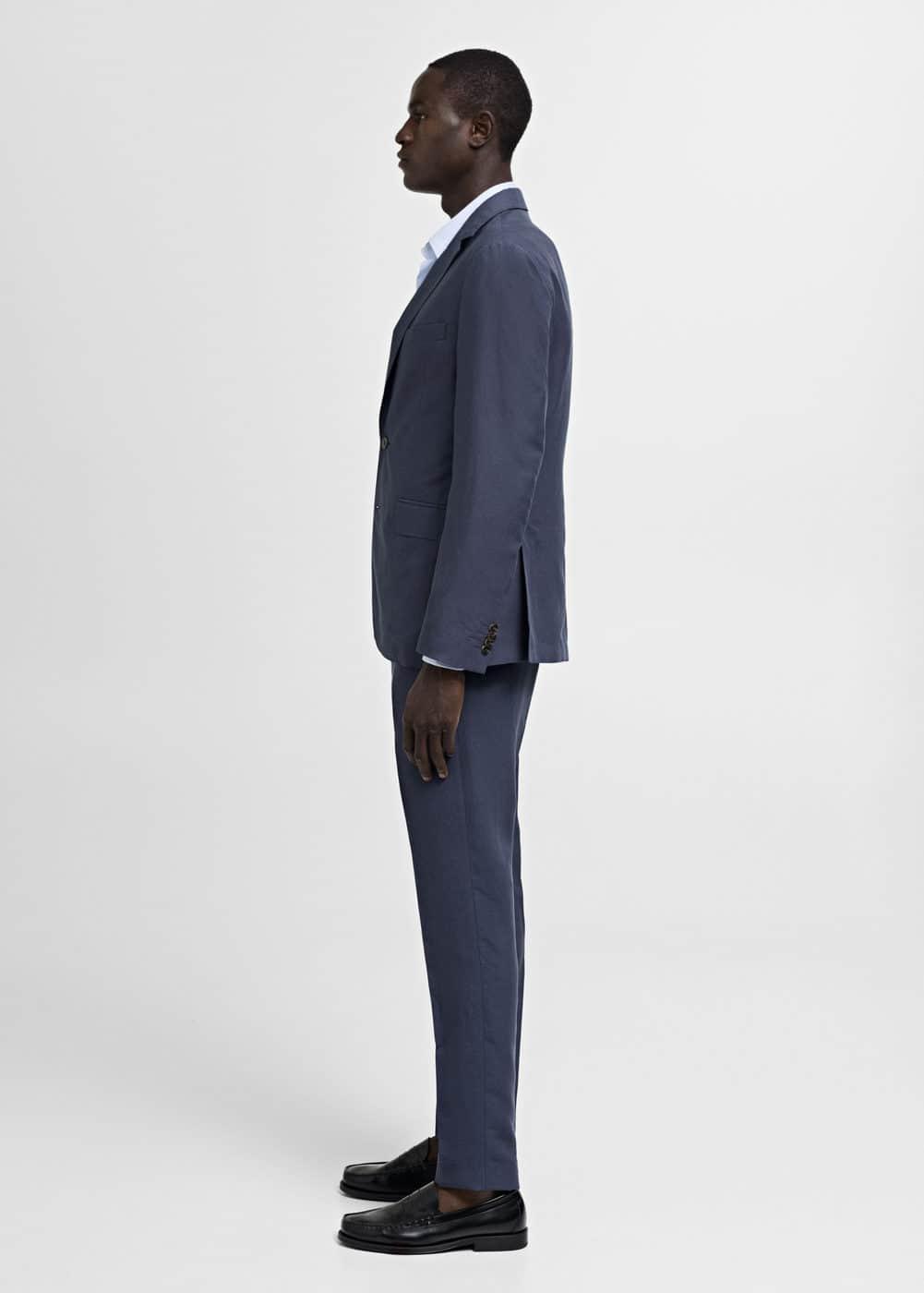 MANGO MAN - Stretch fabric slim-fit suit pants blueMen Product Image