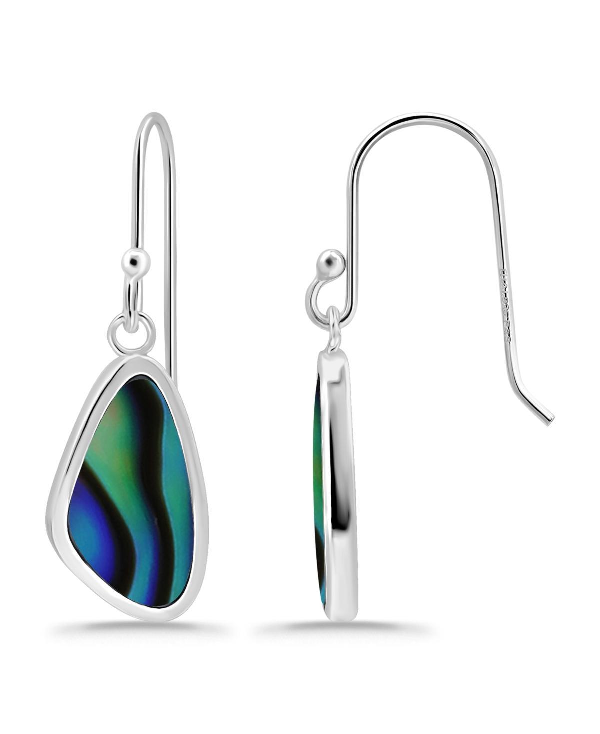 Macys Abalone Inlay Freeform Fishhook Drop Earrings Product Image