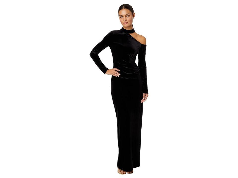 Xscape Velvet Cutout Gown Product Image