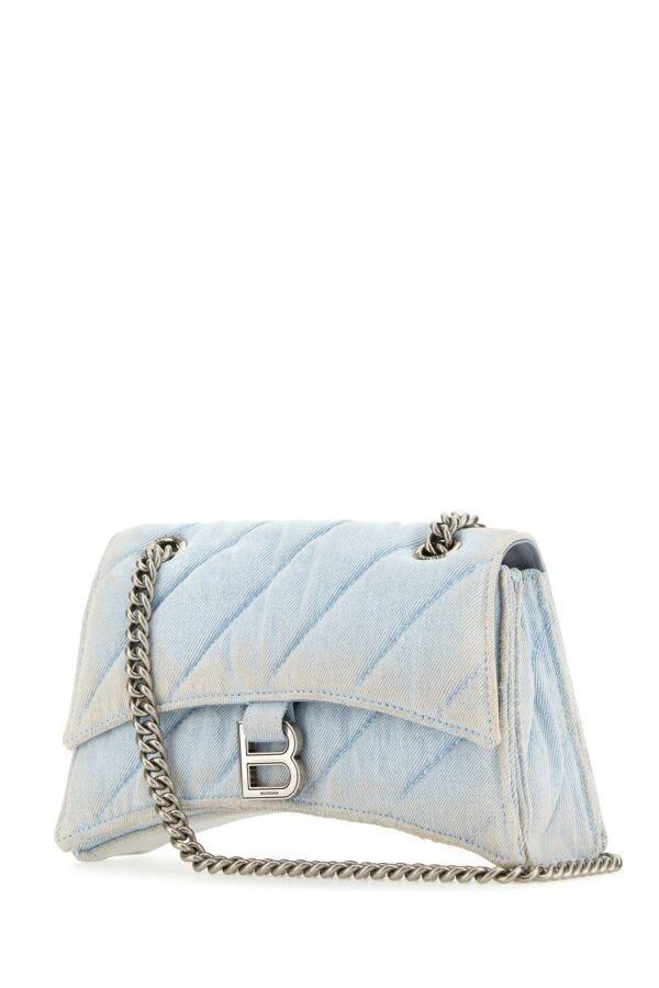 Woman Denim Crush S Shoulder Bag In Blue Product Image