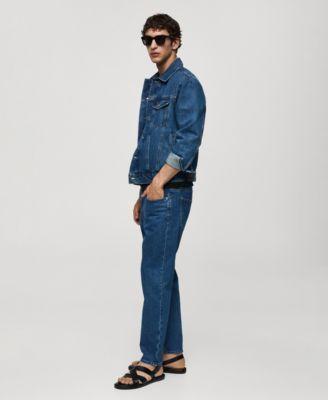 MANGO MAN - Ben tapered cropped jeans dark blueMen Product Image