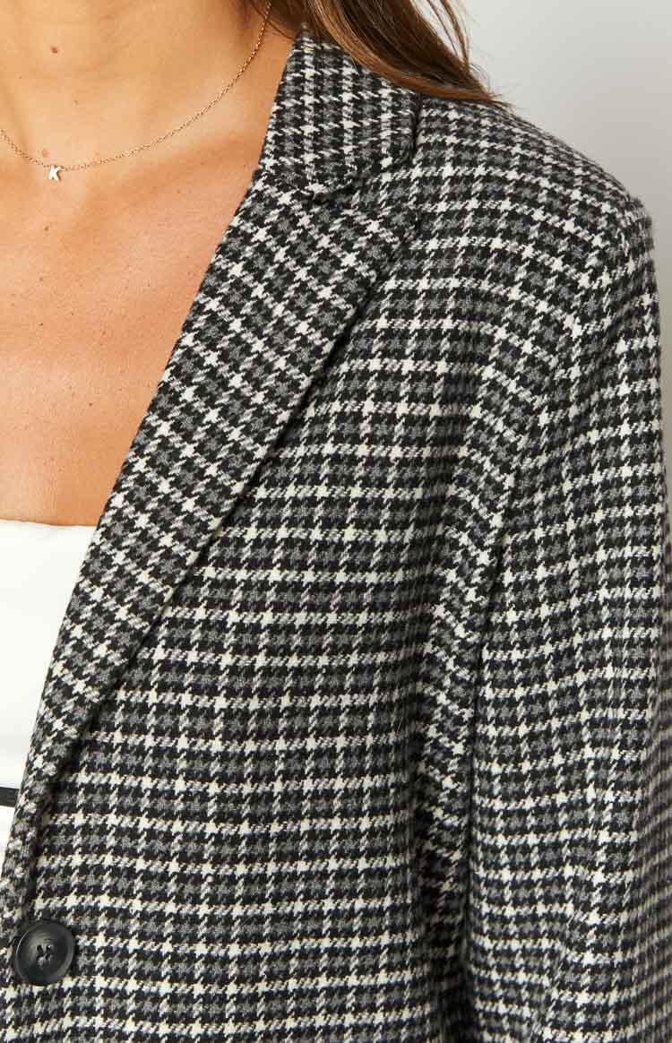 Twilight Grey Plaid Coat Product Image