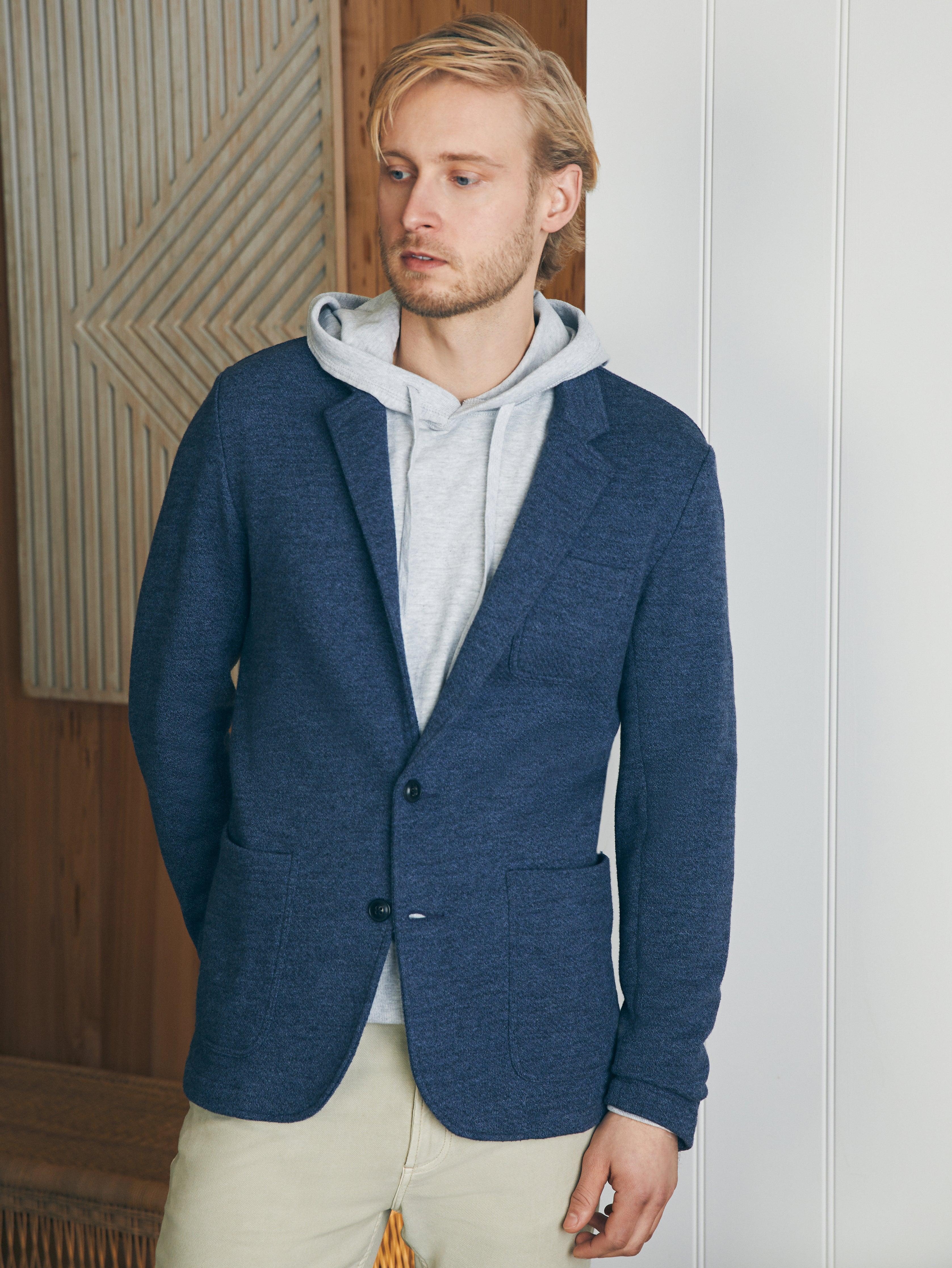 Inlet Knit Blazer - Deep Navy Melange Product Image