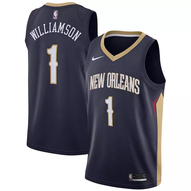 Mens Nike Zion Williamson New Orleans Pelicans 2019 NBA Draft First Round Pick Swingman Jersey - Icon Edition Blue Product Image