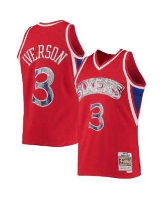 Mitchell & Ness Mens Philadelphia 76ers Mitchell & Ness 76ers 75th Anniversary Jersey - Mens Red/Multi Product Image