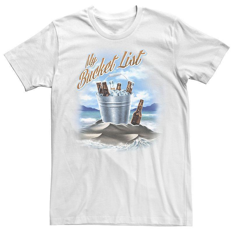 Big & Tall My Bucket List Beer Bottle Beach Vacation Tee, Mens Product Image