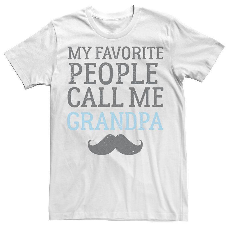 Mens My Favorite People Call Me Grandpa Mustache Graphic Tee Product Image