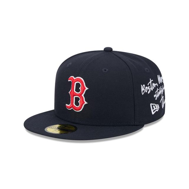 Boston Red Sox Team Verbiage 59FIFTY Fitted Hat Male Product Image