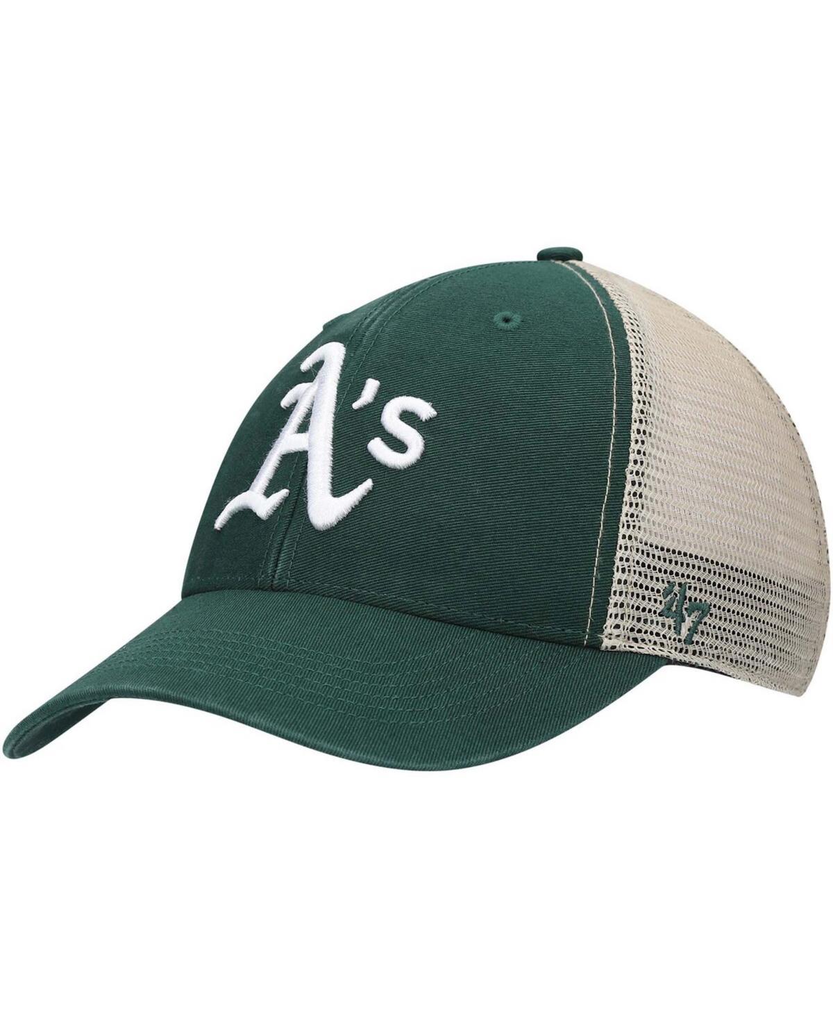 Mens Green Oakland Athletics Flagship Washed Mvp Trucker Snapback Hat - Green Product Image