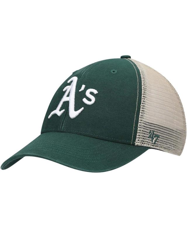 Mens Green Oakland Athletics Flagship Washed Mvp Trucker Snapback Hat - Green Product Image