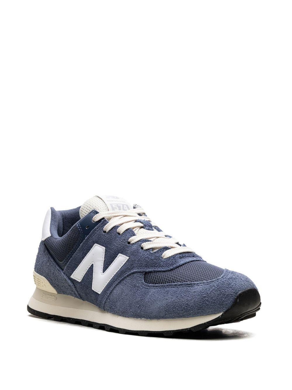 NEW BALANCE 574 "vintage Indigo/white/angora" Sneakers In Blue Product Image