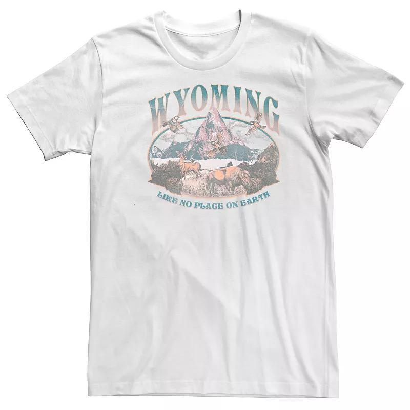 Big & Tall Wyoming Like No Place On Earth Mountain Scene Graphic Tee, Mens Product Image