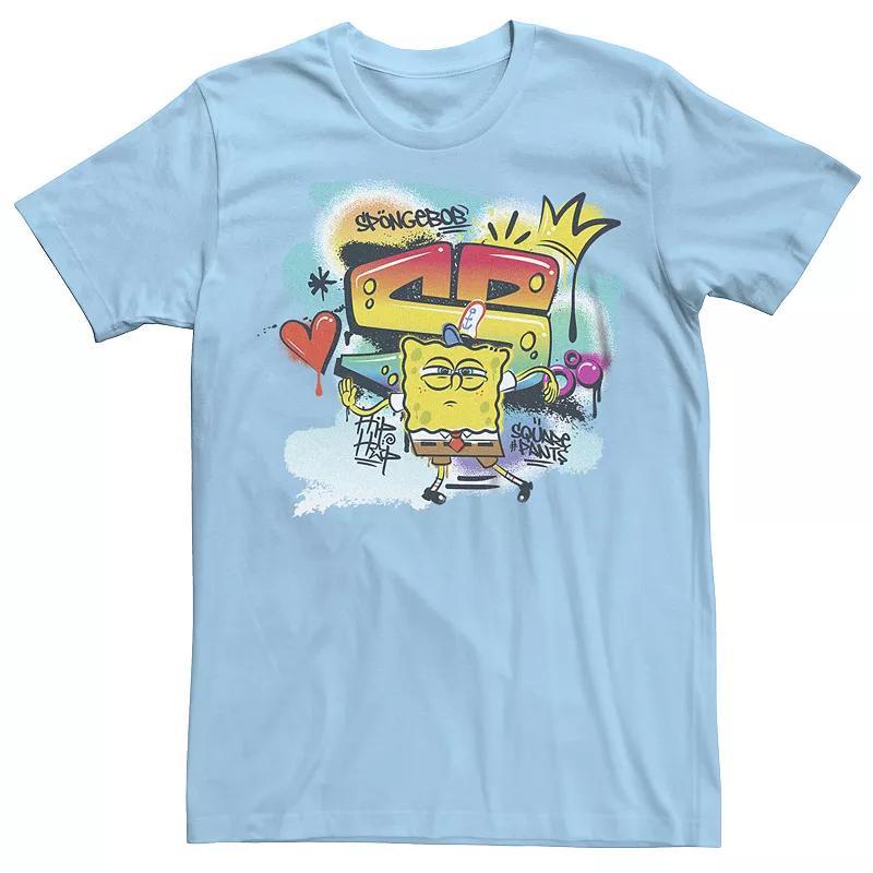 Mens SpongeBob SquarePants Graffiti Graphic Tee Product Image