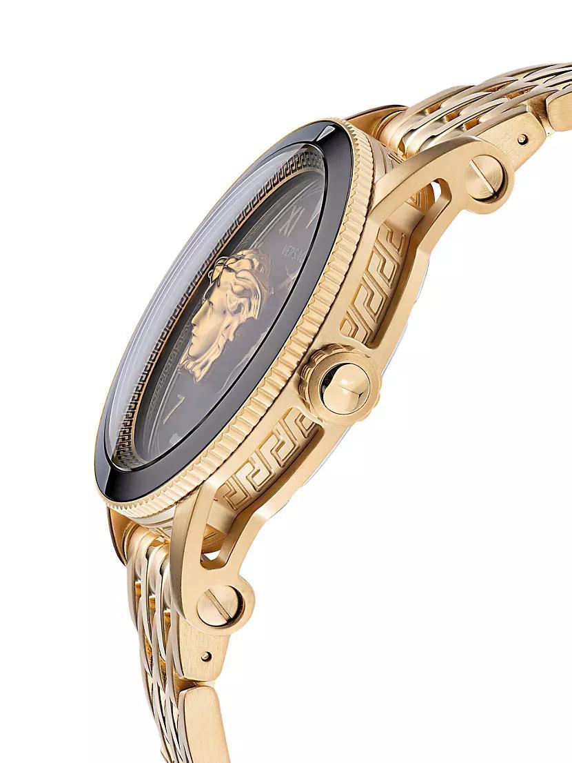 Palazzo Goldtone Greca Bracelet Watch Product Image