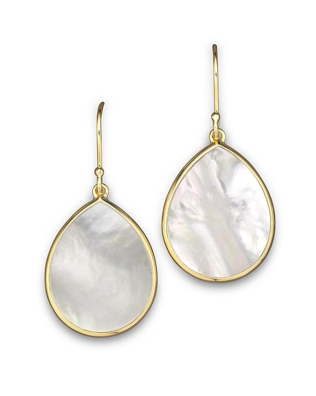 Womens Polished Rock Candy Small 18K Yellow Gold & Mother-Of-Pearl Teardrop Earrings Product Image