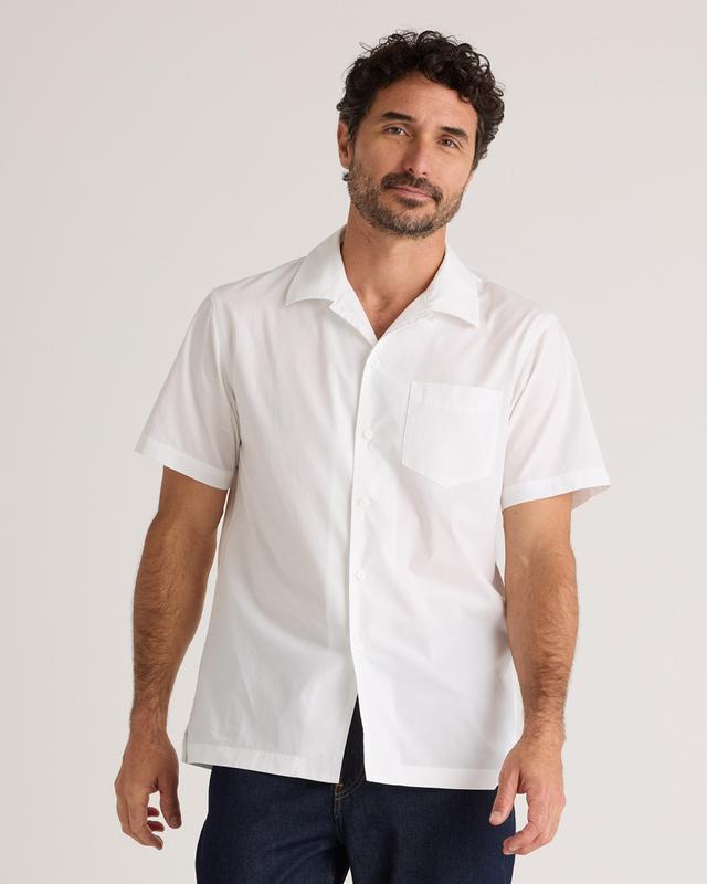 Organic Cotton Stretch Poplin Camp Shirt Product Image