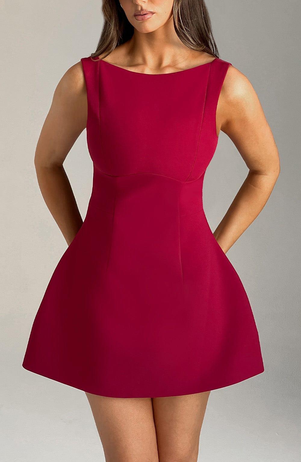 Alana Mini Dress - Wine Product Image