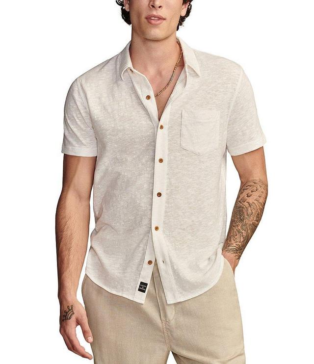 Lucky Brand Short Sleeve Linen-Blend Shirt Product Image