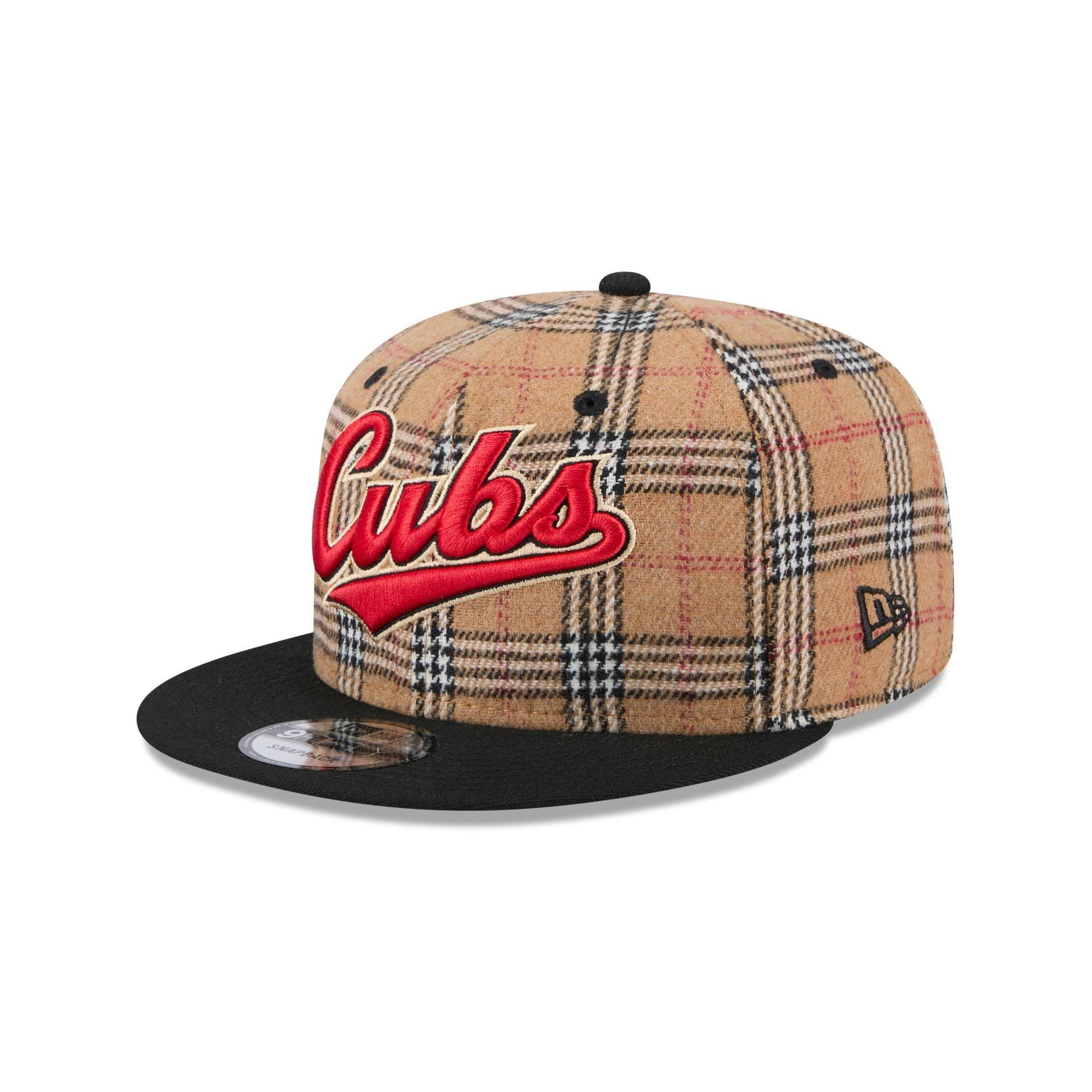 Chicago Cubs Tan Tartan 9FIFTY Snapback Hat Male Product Image