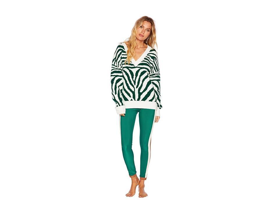 Beach Riot Joey Sweater (Verdant Zebra) Women's Clothing Product Image