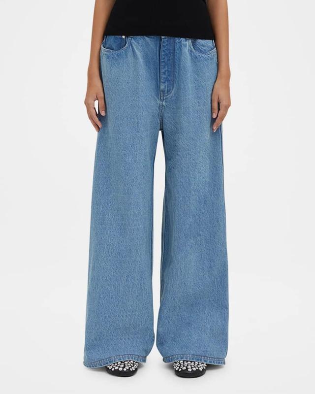 Oversized Wide-Leg Drop Jeans Product Image