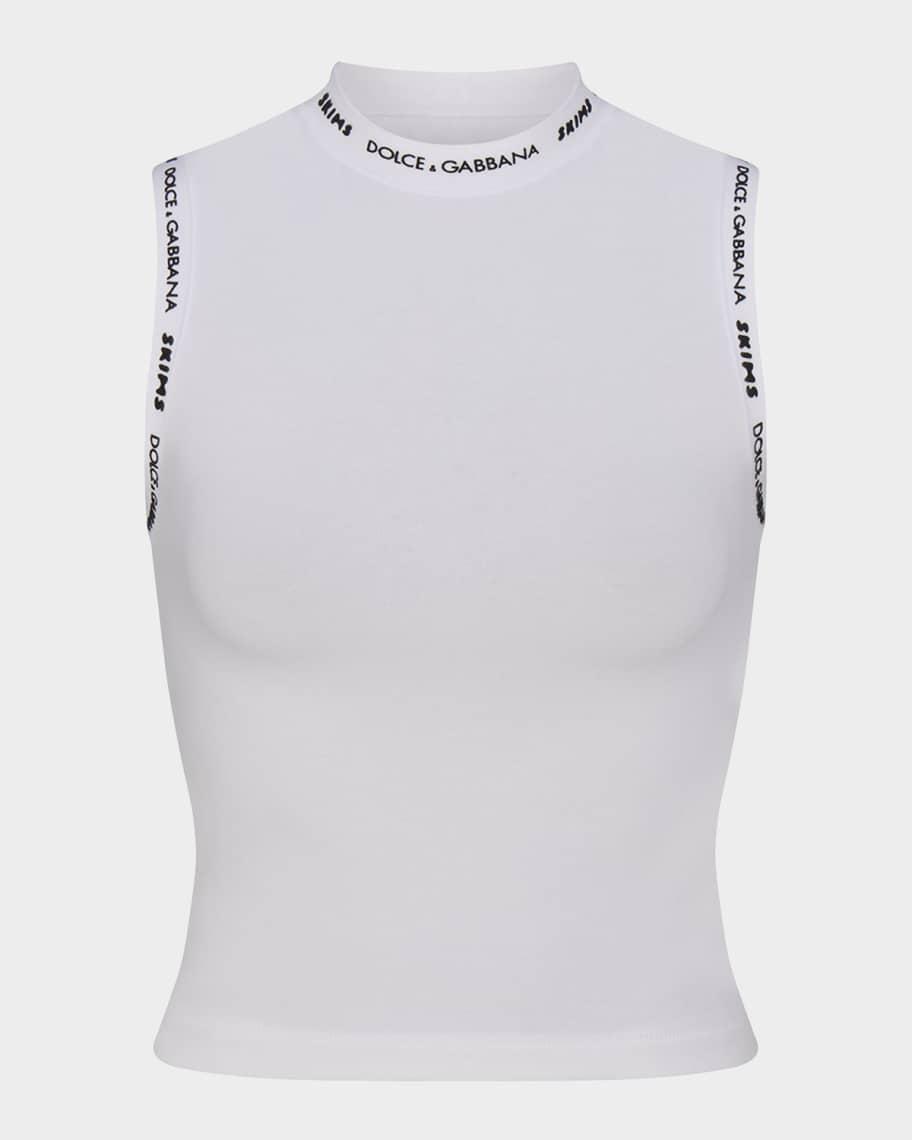 Cotton Jersey Mock-Neck Tank Product Image