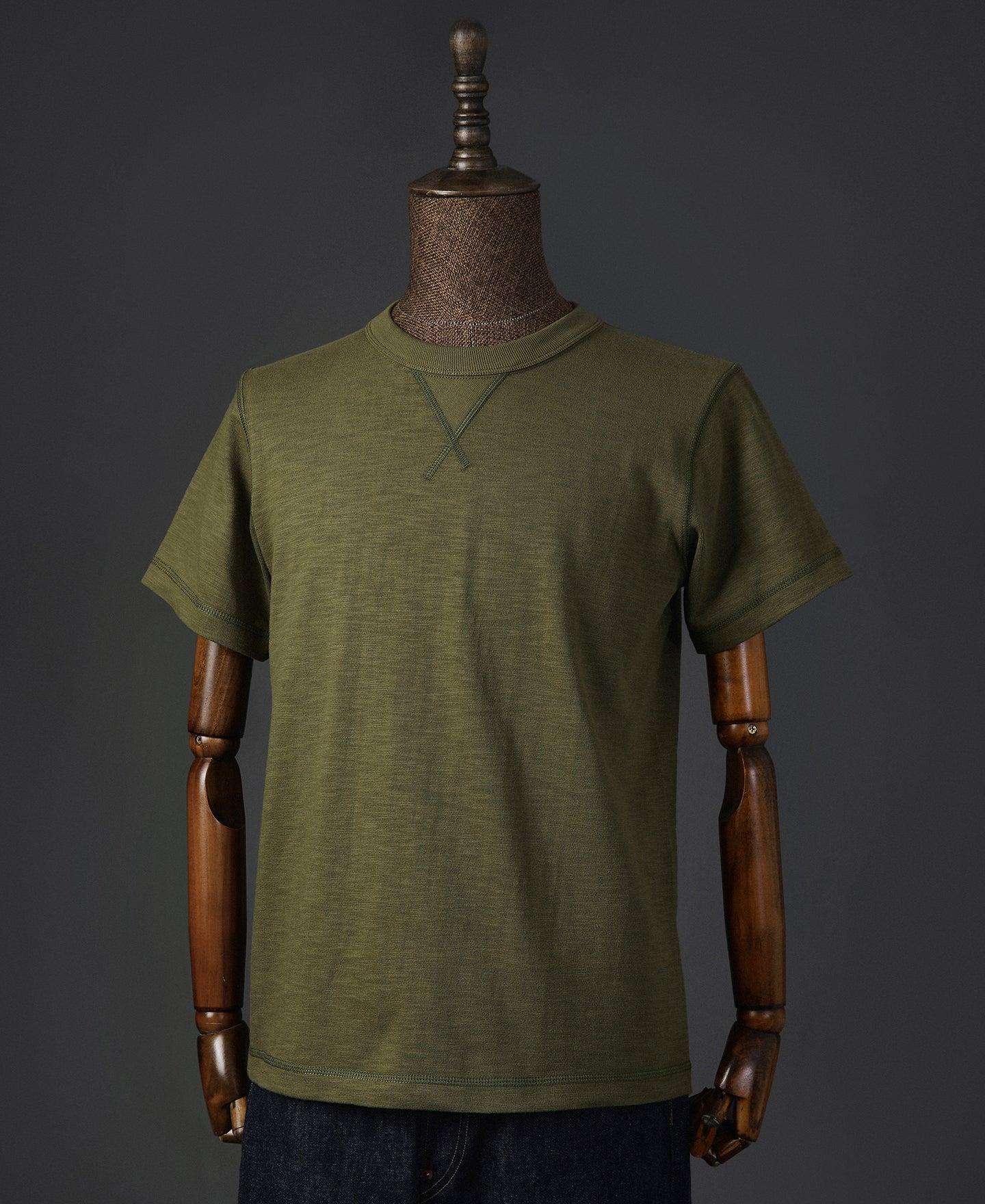 10.5 oz US Cotton Tubular Gusset T-Shirt - Green Product Image