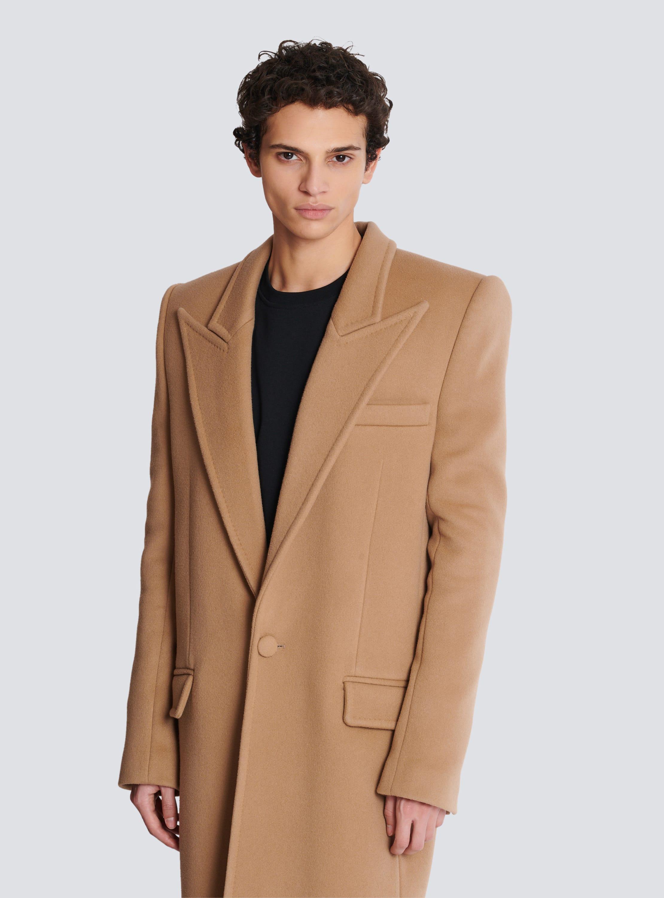 Long wool and cashmere coat Product Image