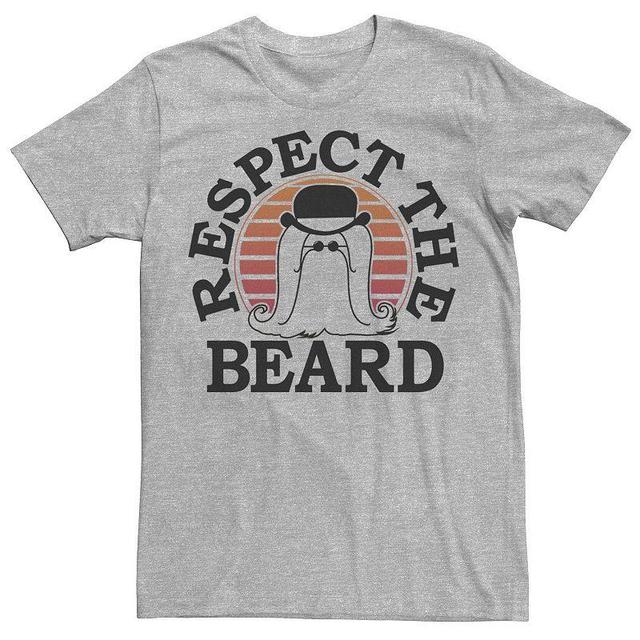 Mens The Addams Family Cousin It Respect The Beard Tee Athletic Grey Product Image