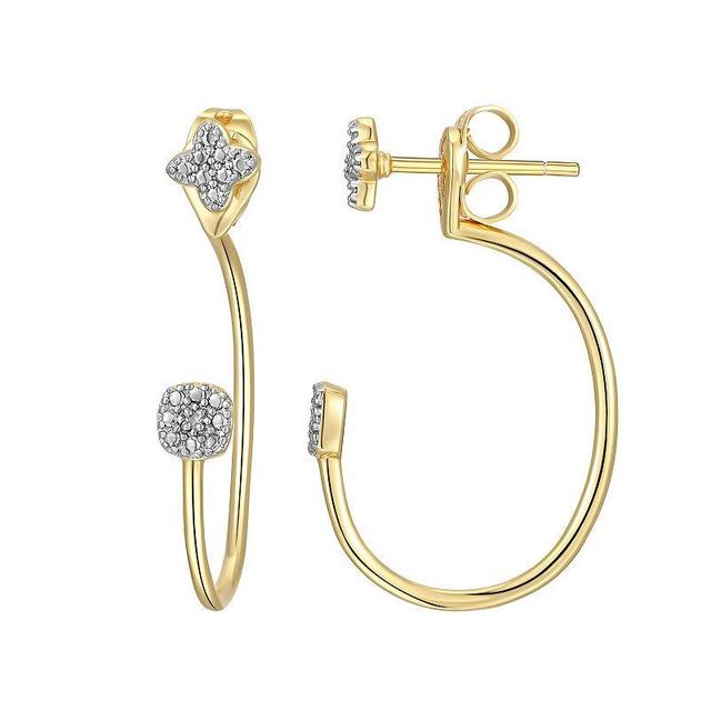 Sarafina Diamond Accent Jacket Earrings, Womens, Gold Tone White Product Image