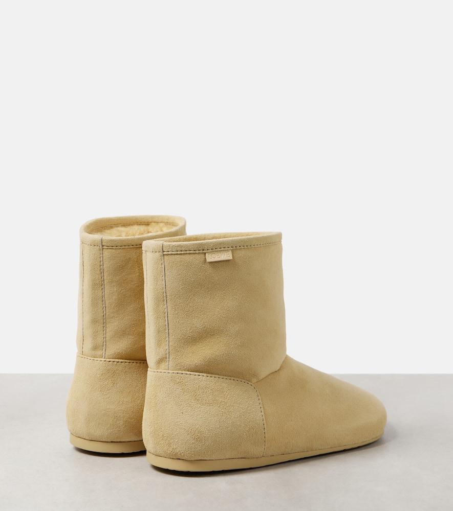 Lago Suede Ankle Boots In Beige Product Image