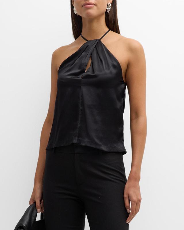 Womens Edwige Silk Halter Top Product Image