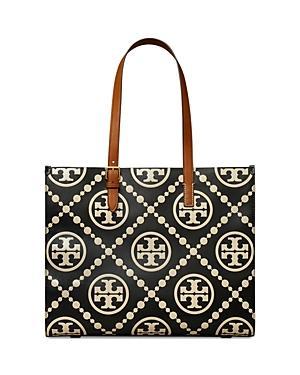 Tory Burch T Monogram Embossed Tote Bag - BLACK Product Image