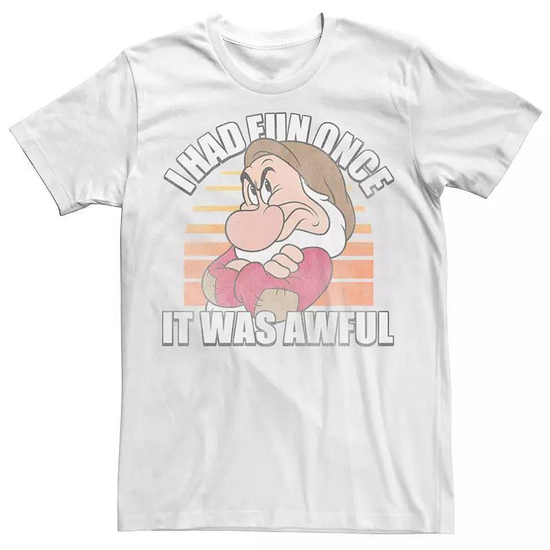 Disneys Snow White And the Seven Dwarfs Mens Grumpy Had Fun Graphic Tee Product Image