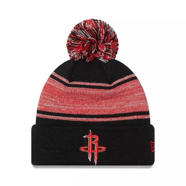 Mens New Era Houston Rockets Chilled Cuffed Knit Hat with Pom Product Image